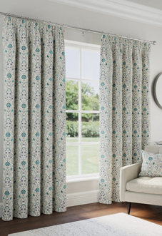 Cotswold (Blackout) Pencil Pleat, Blue - Ready Made Curtains